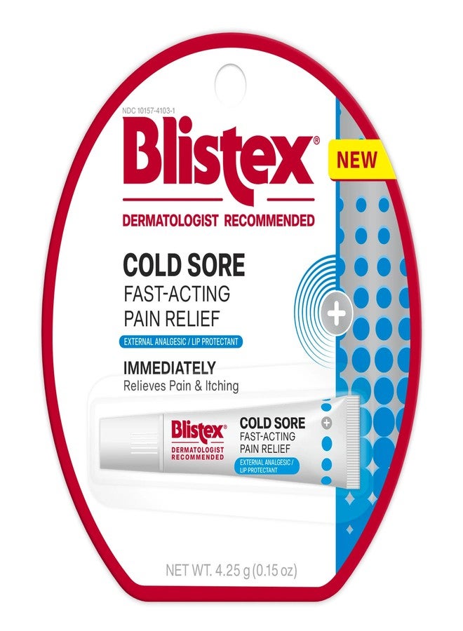 Blistex Cold Sore Fast-Acting Pain Relief Maximum Strength Lidocaine Formula – Cold Sore Symptom Relief Cream – Provides Immediate Relief- 1 Count, 4.25g/0.15oz - Image 1